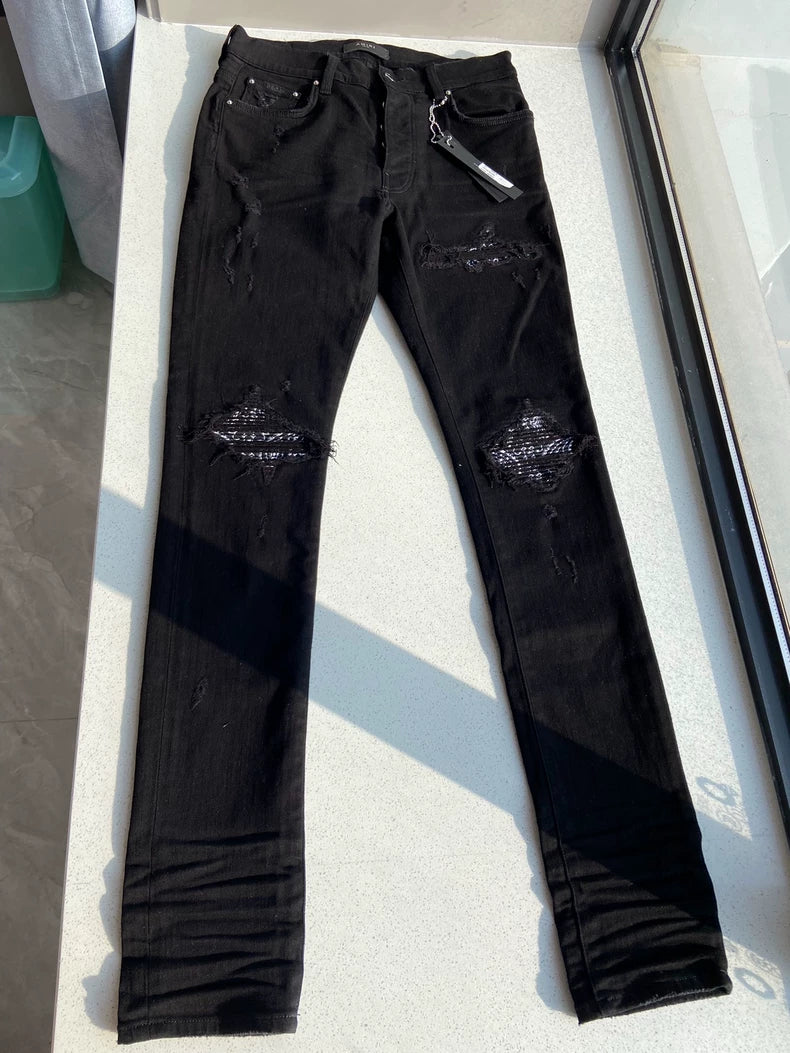 Amiri MX1 Bandana Distressed Jeans
