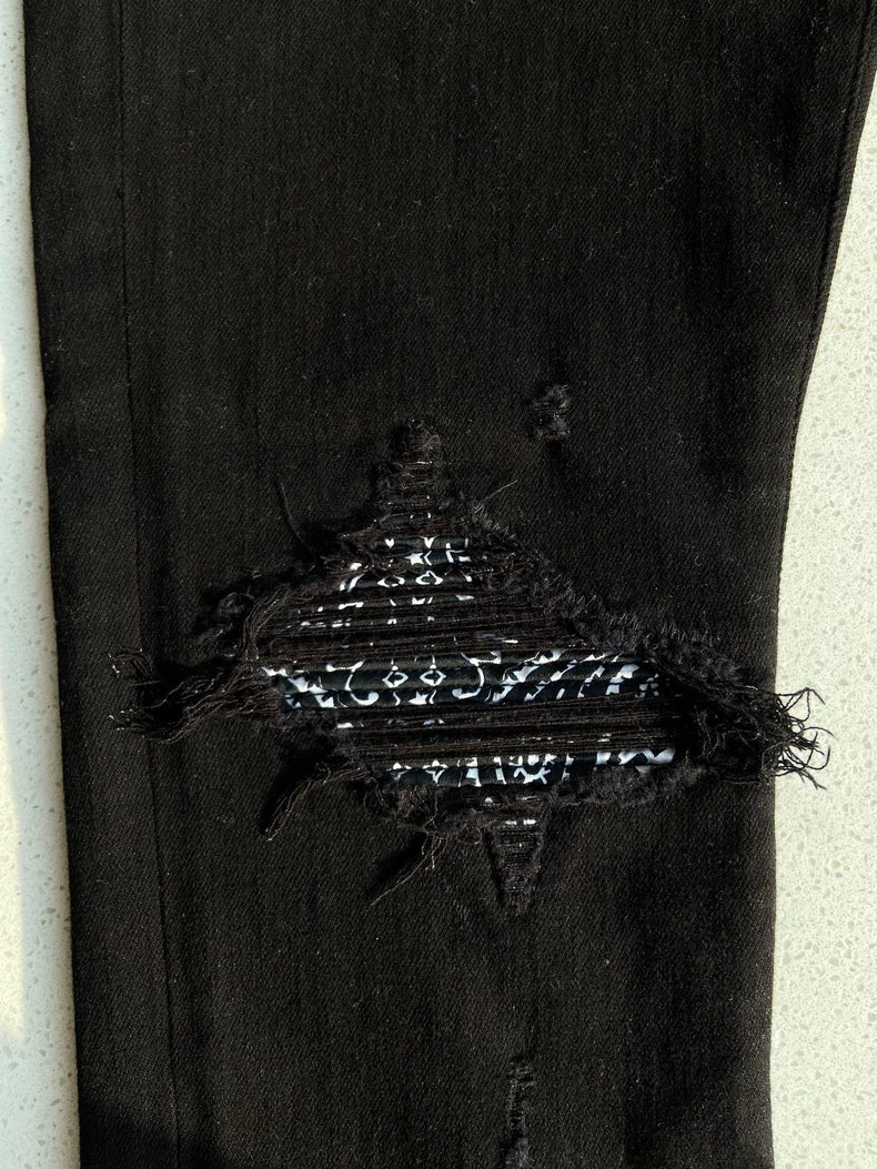 Amiri MX1 Bandana Distressed Jeans