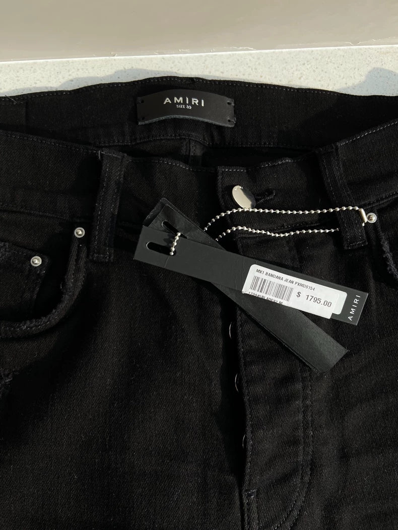 Amiri MX1 Bandana Distressed Jeans