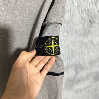 Stone Island Gray Crewneck Sweatshirt with Pocket