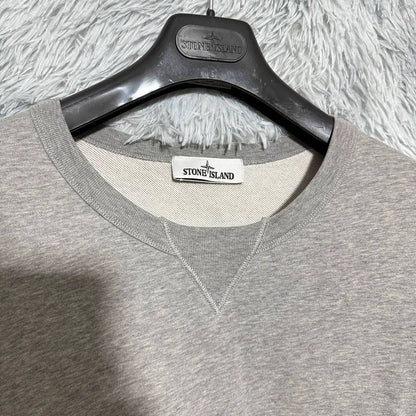 Stone Island Gray Crewneck Sweatshirt with Pocket