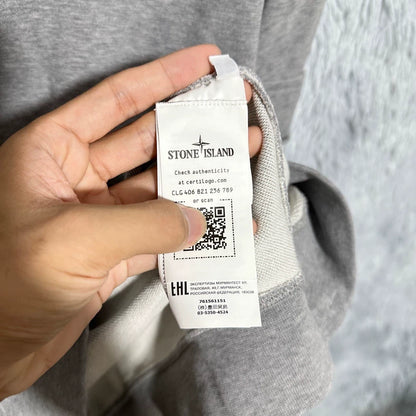 Stone Island Gray Crewneck Sweatshirt with Pocket