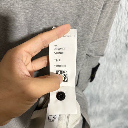 Stone Island Gray Crewneck Sweatshirt with Pocket