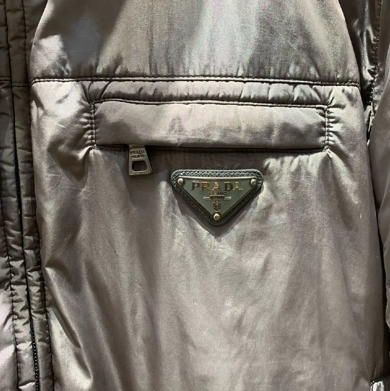 Prada Men's Blue Nylon Puffer Jacket