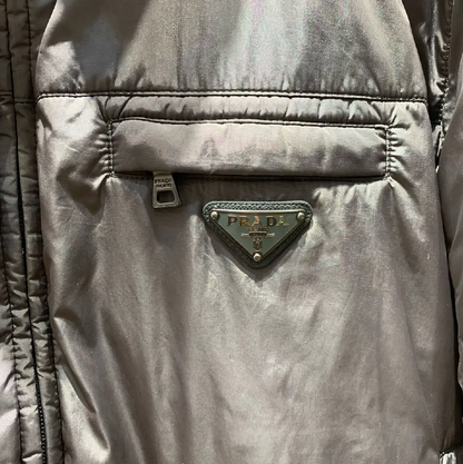 Prada Men's Blue Nylon Puffer Jacket