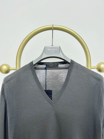 Prada Men's Long Sleeve Wool Knit Sweater