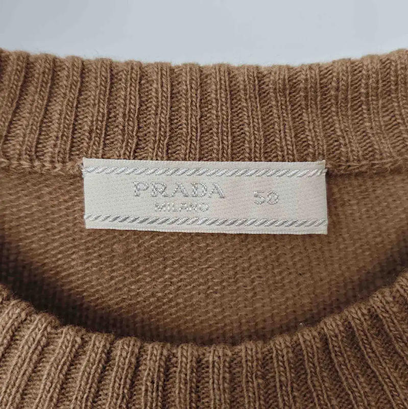 Prada Brown Wool Knit Sweater for Men