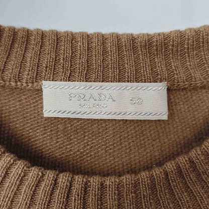 Prada Brown Wool Knit Sweater for Men