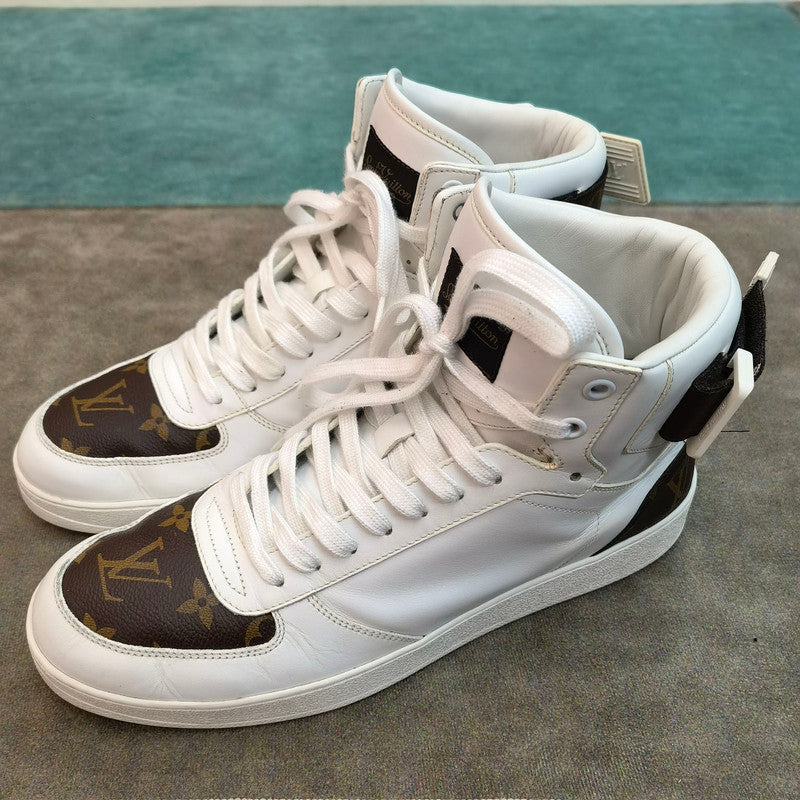 Louis Vuitton Brown Leather Fashion High-Top Sneakers 0079