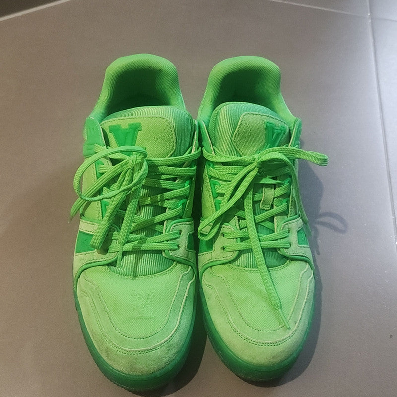 Louis Vuitton Green Trainer Sneakers for Men 0079