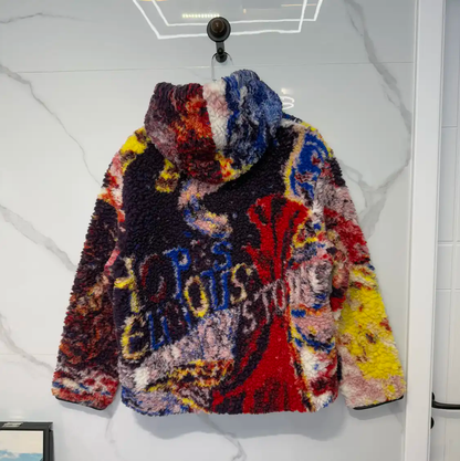 Loewe Red Wool Print Long Sleeve Jacket 0089