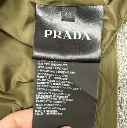 Prada Men's Olive Green Quilted Jacket