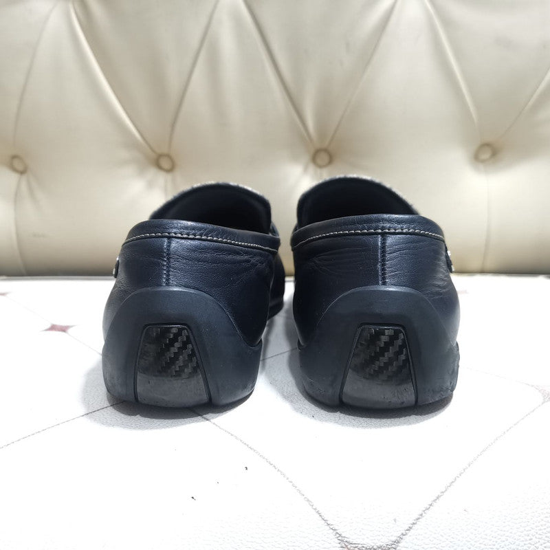 Gucci Blue GG Print Leather Loafers 0079