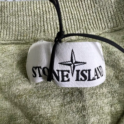 Stone Island Men's Light Yellow Knit Sweater 0089