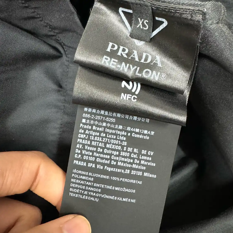 Prada Men's Black Nylon Jacket with Pockets