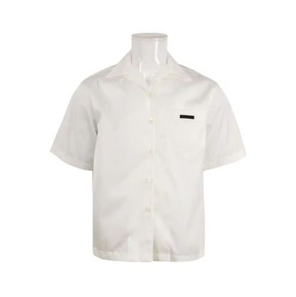 Prada Men's Short Sleeve Embroidered Logo Shirt
