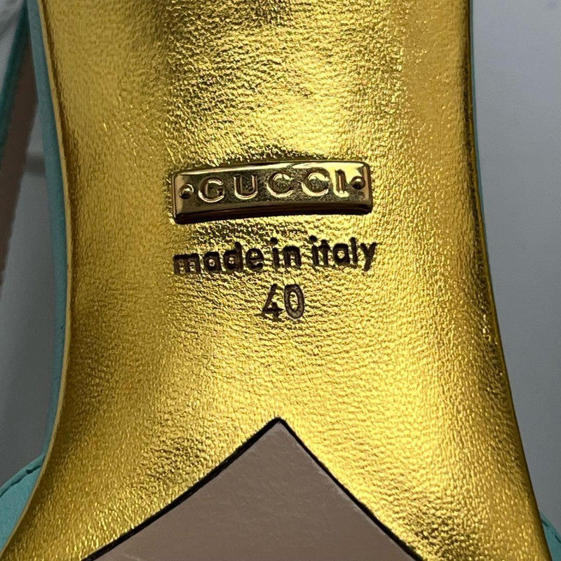 Gucci Cherry High Heels in Blue 0079