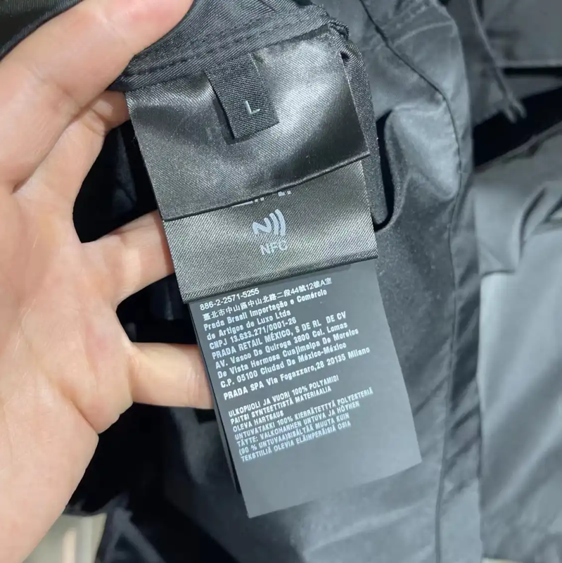 Prada Black Acetate Men's Outerwear Jacket