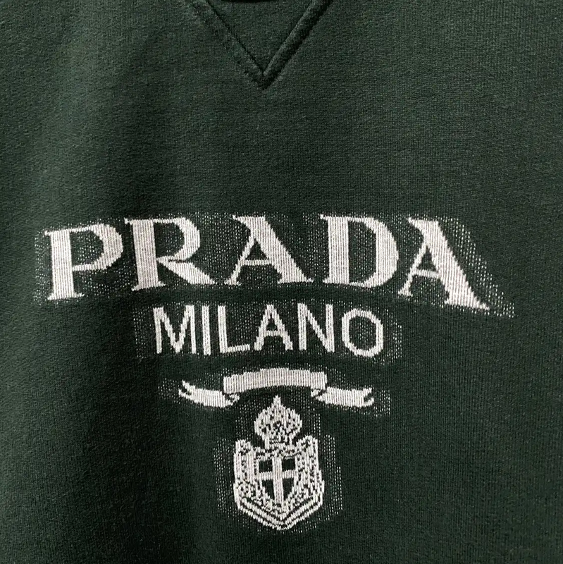 Prada Milano Long Sleeve Green Sweatshirt