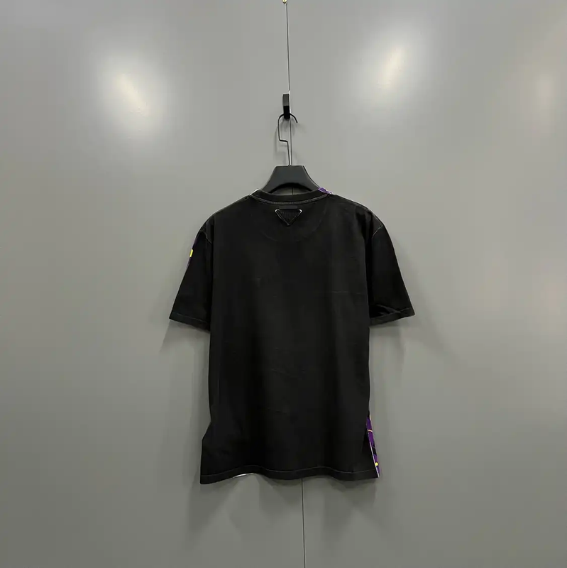 Prada Colorful Short Sleeve Cotton T-Shirt