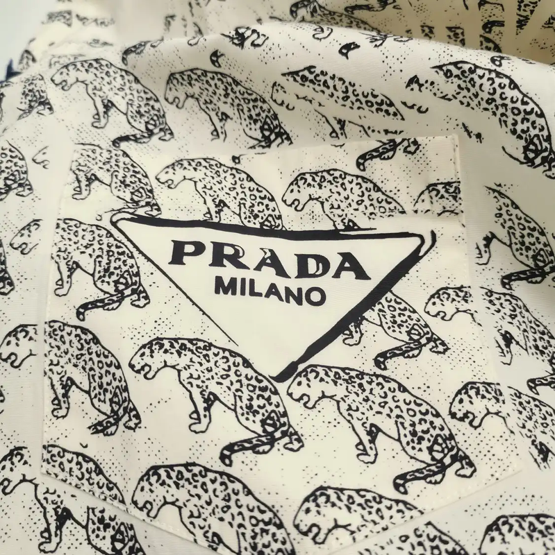 Prada Logo Print Short Sleeve Shirt