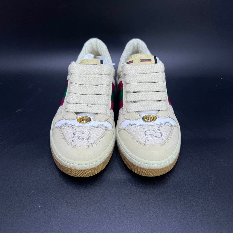 Gucci Kids Beige Round-Toe Low-Top Sneakers 0079