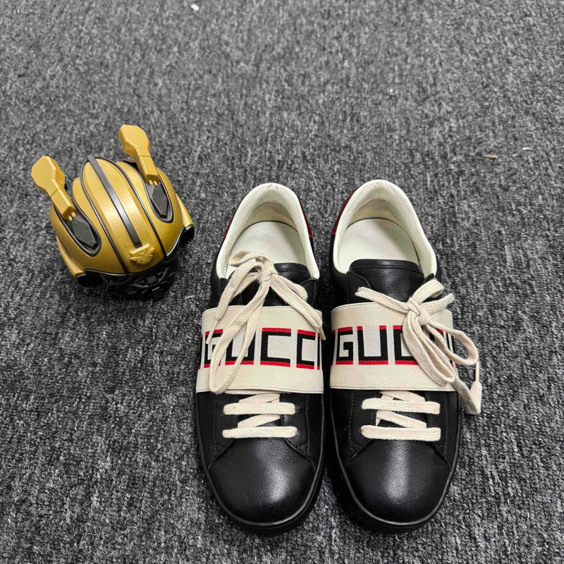 Gucci Black Low-top Sport Sneakers with Web Stripes 0079