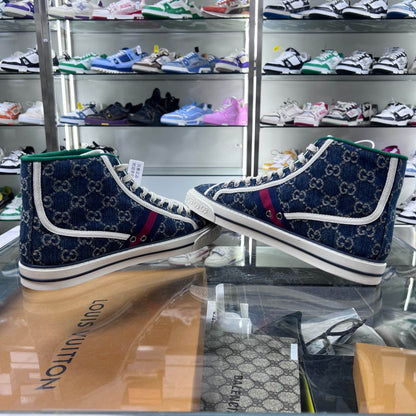 Gucci Tennis 1977 Denim High-Top Sneakers 0079