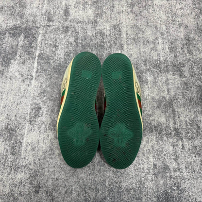 Gucci Screener Sneakers in Green and Beige 0079
