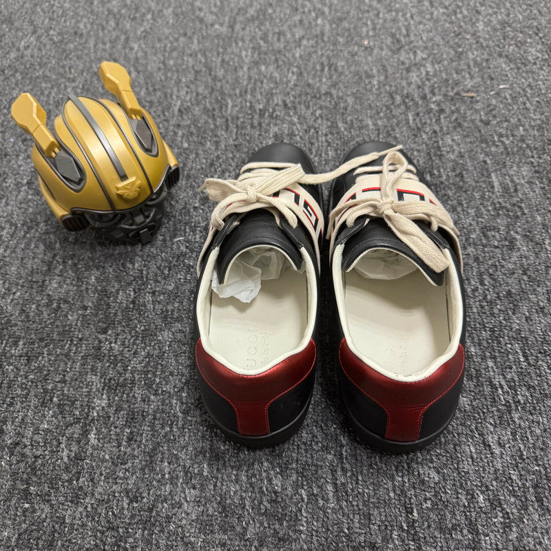 Gucci Black Low-top Sport Sneakers with Web Stripes 0079