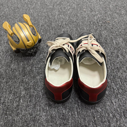 Gucci Black Low-top Sport Sneakers with Web Stripes 0079