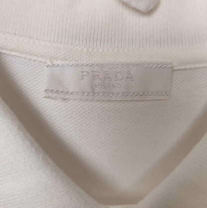 Prada White Cotton Men's Polo Shirt