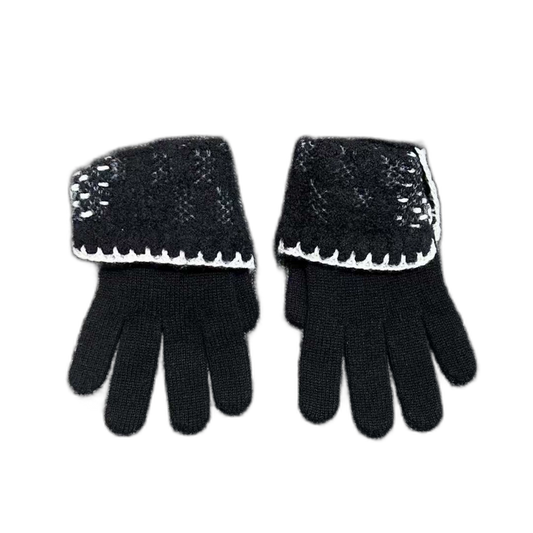 Chanel Cashmere Gloves with Double C Logo