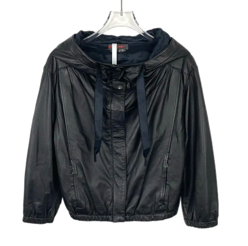 Prada Black Leather Jacket for Men