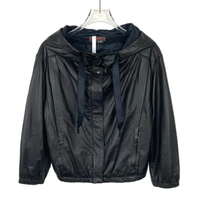 Prada Black Leather Jacket for Men