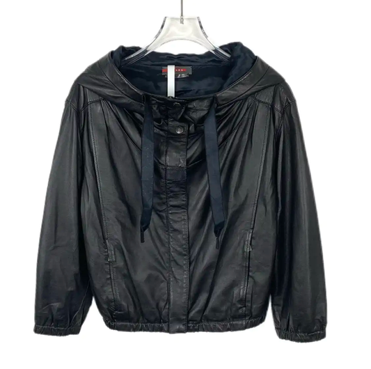 Prada Black Leather Jacket for Men