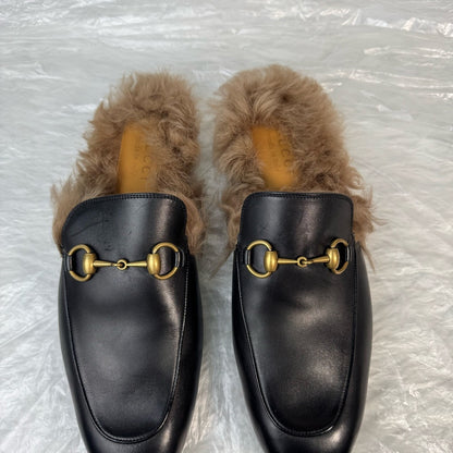 Gucci Black Wool Slip-On Loafers for Men 0079