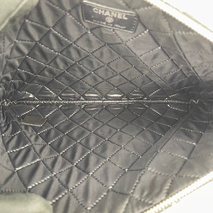 Chanel Patent Leather Quilted Clutch Purse