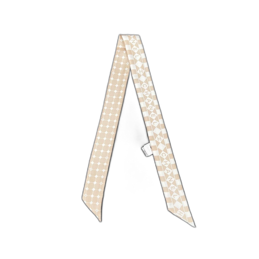 Chanel Logo Silk Scarf in Nude Color