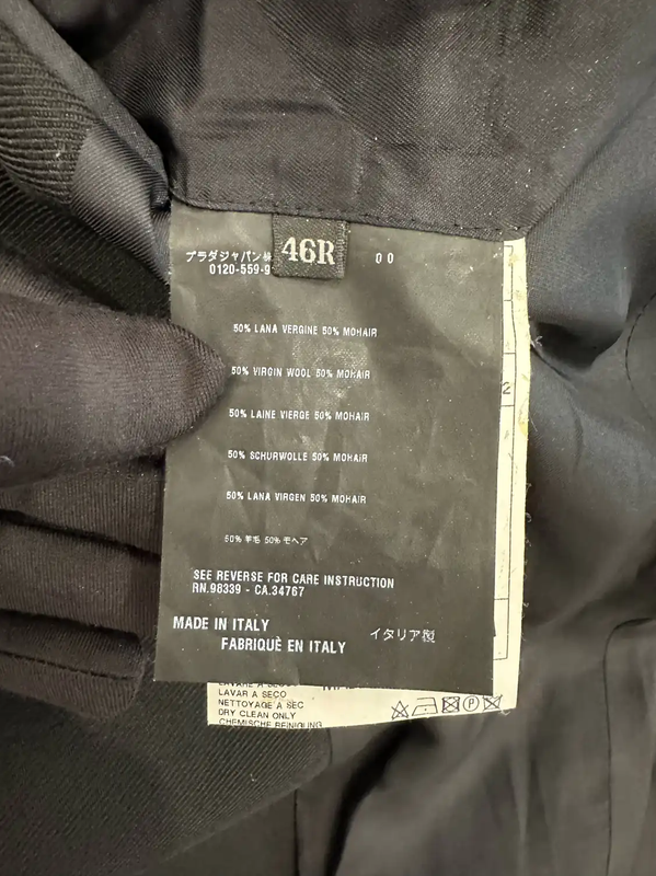 Prada Black Wool Coat for Men