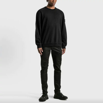 Stone Island Black Cotton Men's Hoodie 0089