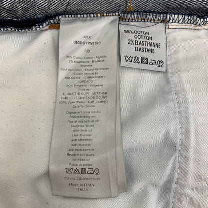 Dior Dark Blue Denim Trousers with Logo