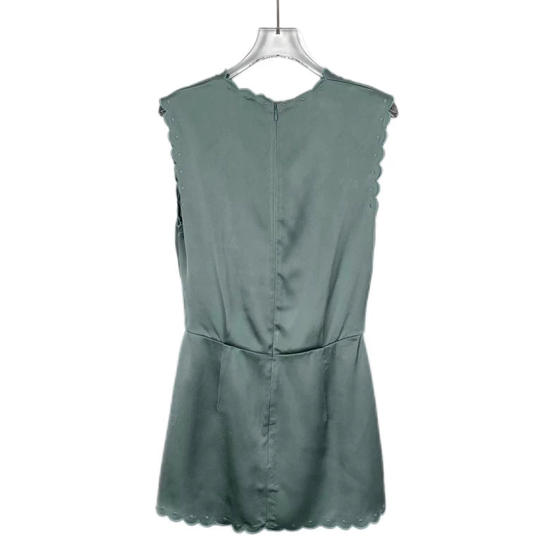 Celine Green V-Neck Sleeveless Dress
