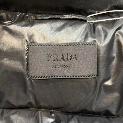 Prada Black Cotton Blend Men's Sleeveless Jacket