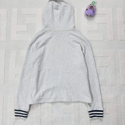 Prada Gray Men's Hoodie with Logo