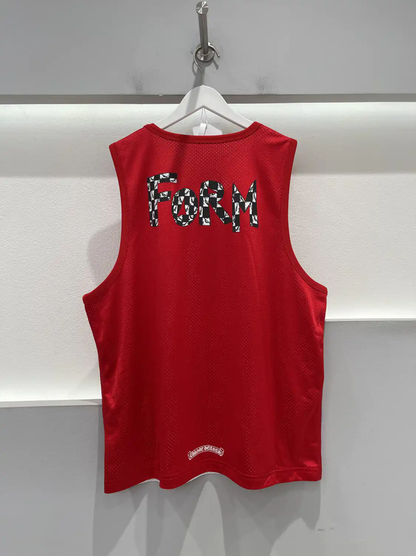 Chrome Hearts Summer Red Graphic Sleeveless Tee 0089