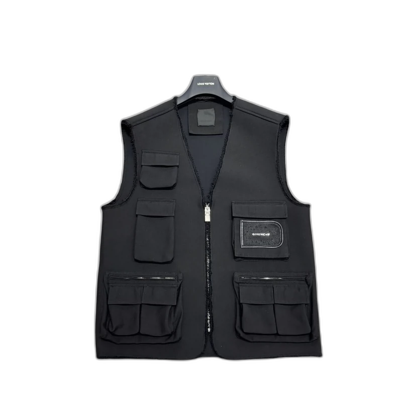 Givenchy Black Wool Gilet Vest-zp