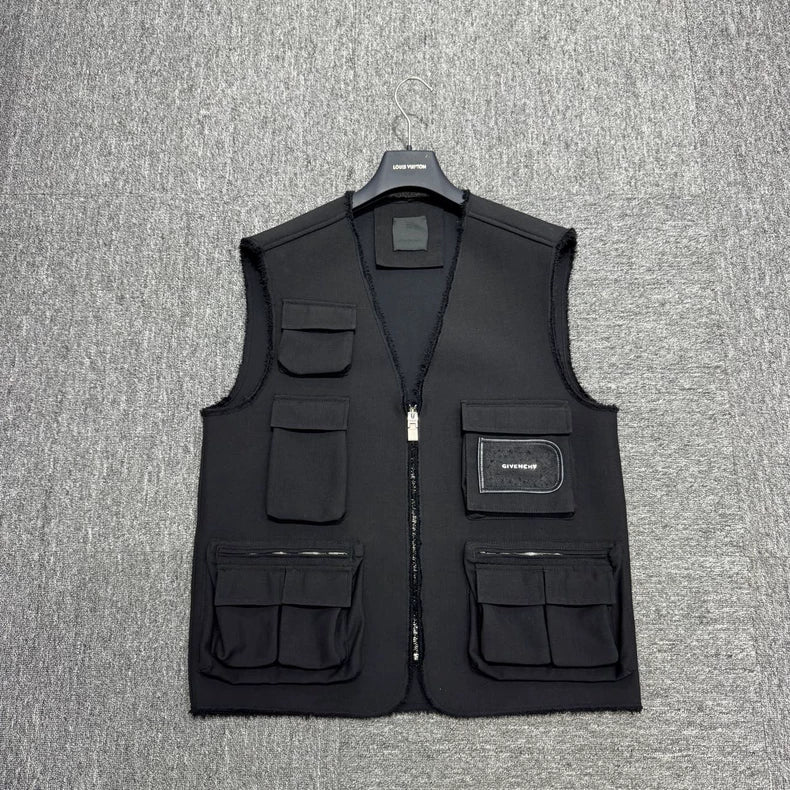 Givenchy Black Wool Gilet Vest-zp