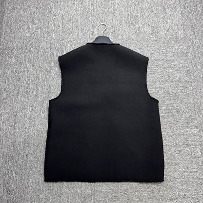 Givenchy Black Wool Gilet Vest-zp