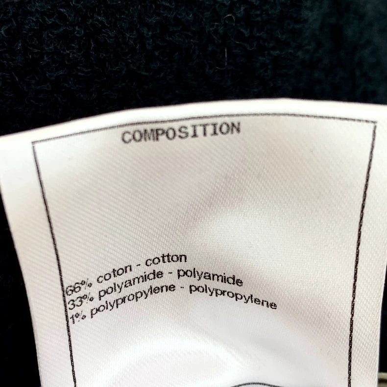 Chanel Black Logo Embroidered Knit Top